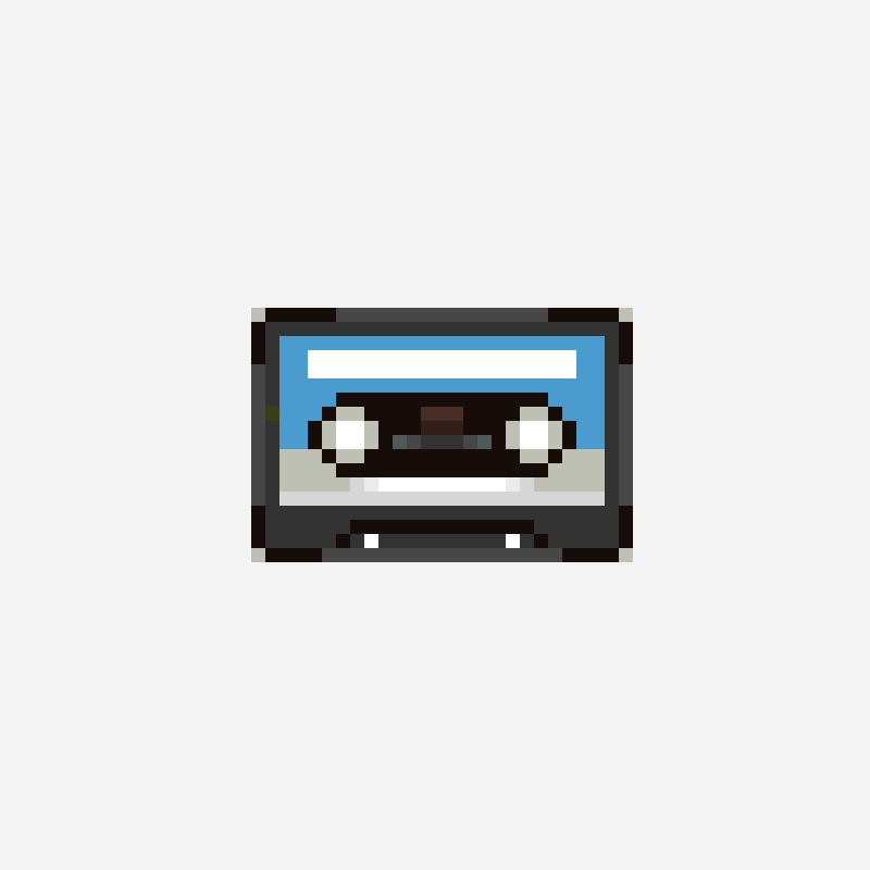 Cassette tape perler bead pattern, 56×56 grid