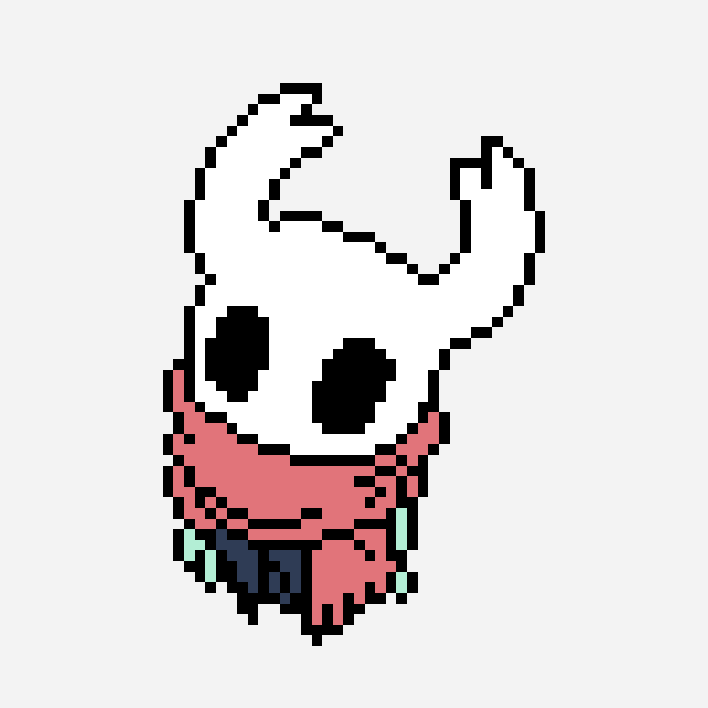 Caballerito perler bead pattern, 38×57 grid