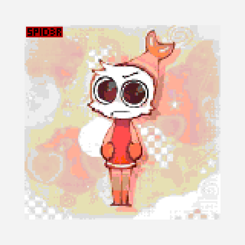 Shrimpo my pookie <3 pixel art pattern, 128×127 grid