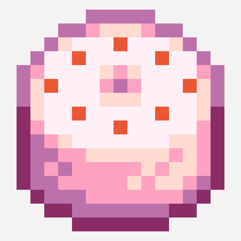 sdv-pinkcake perler bead pattern, 16×16 grid