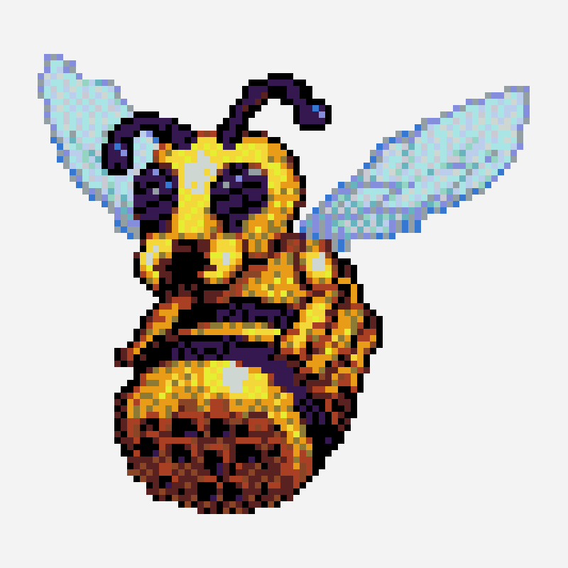 Terraria - Queen Bee bead pattern