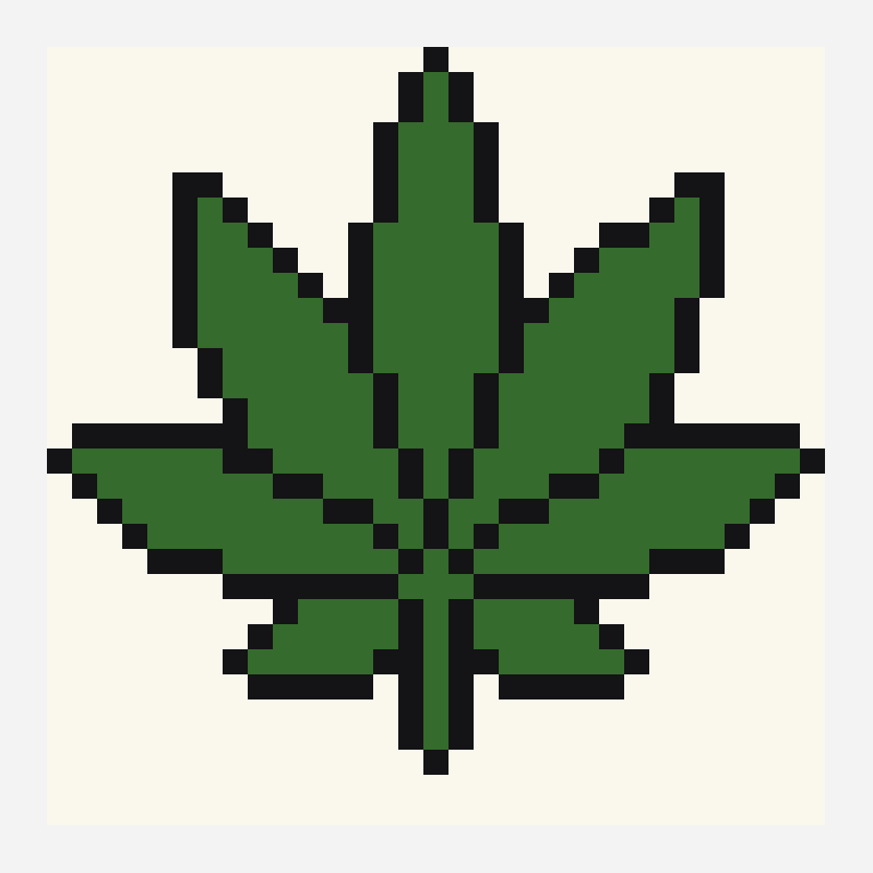 WeedLeaf patrón de hama bead, cuadrícula 31×31