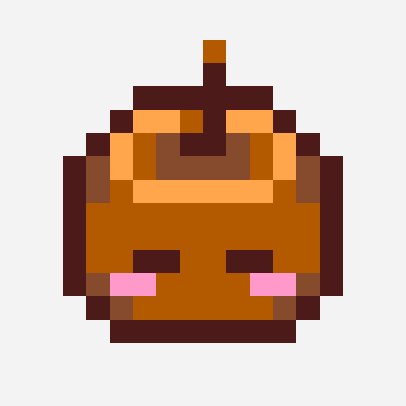 Sleeping Junimo (orange/copper) bead pattern