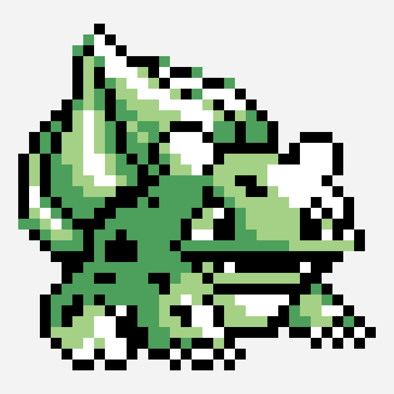 赤緑版フシギダネ（カラー） pixel art pattern, 33×32 grid