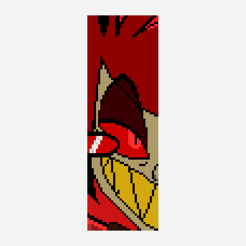 Alastor perler bead pattern, 33×100 grid