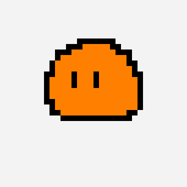bola naranja pixel art pattern, 32×32 grid