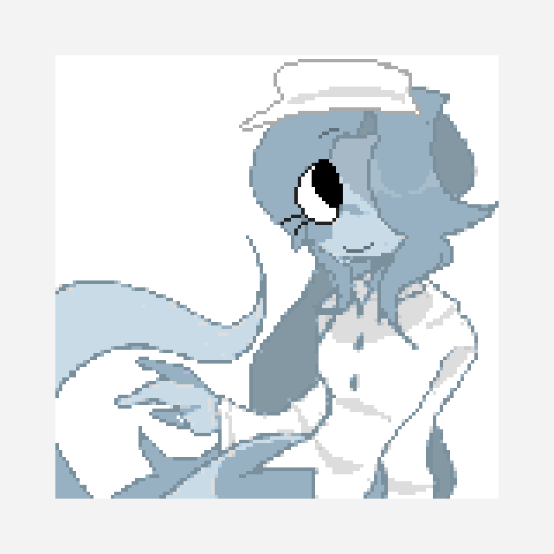 WIP Connie pixel art pattern, 128×128 grid
