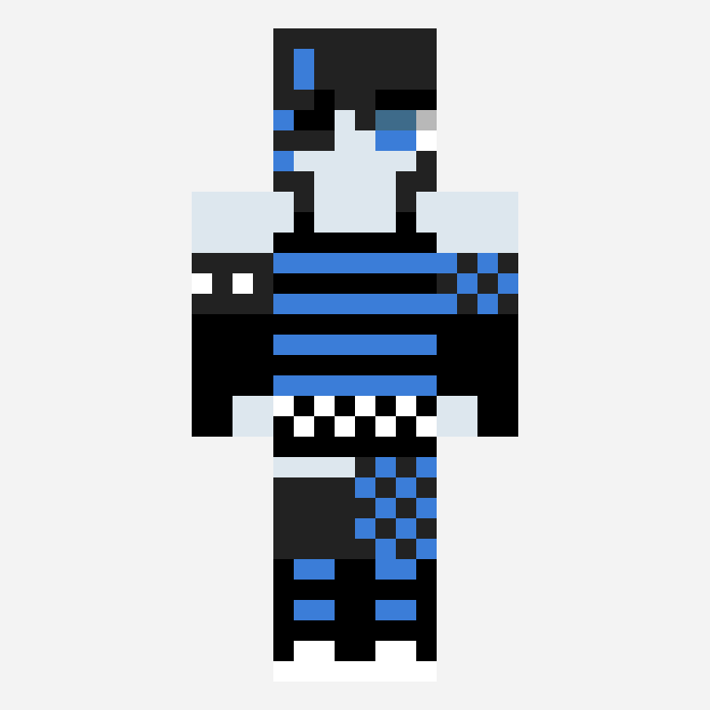 Twotime minecraft skin pattern, 64×64 grid