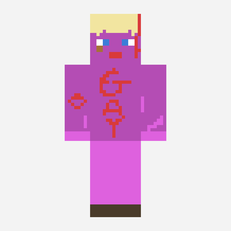 ピンク patrón de skin de minecraft, cuadrícula 64×64