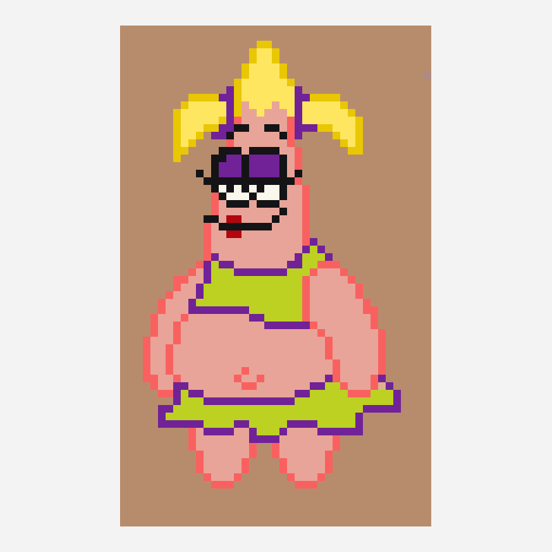 Patricia pixel perler bead pattern, 41×66 grid
