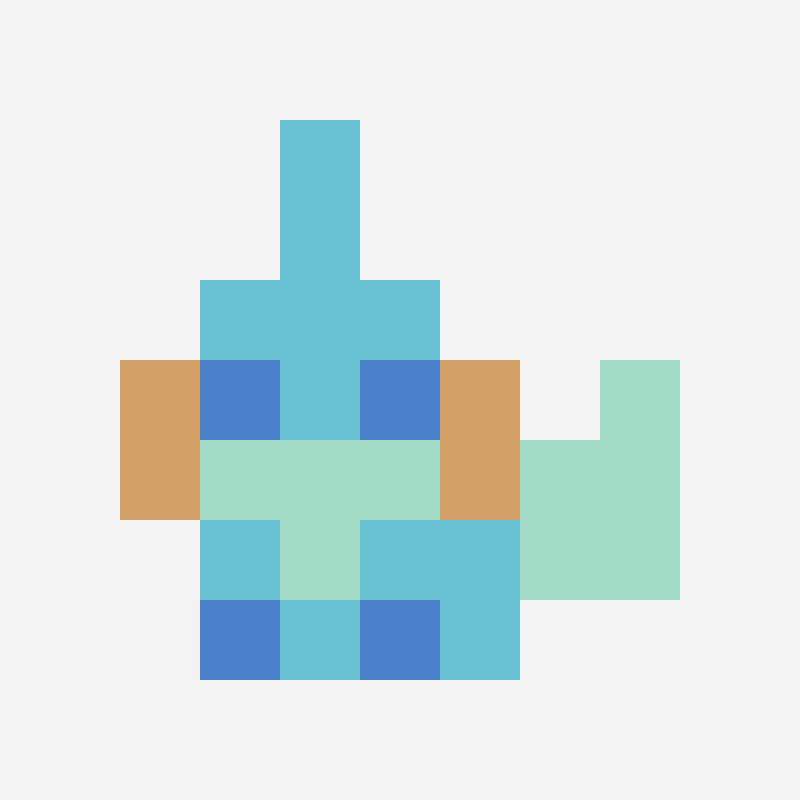 Even smaller mudkip bead pattern