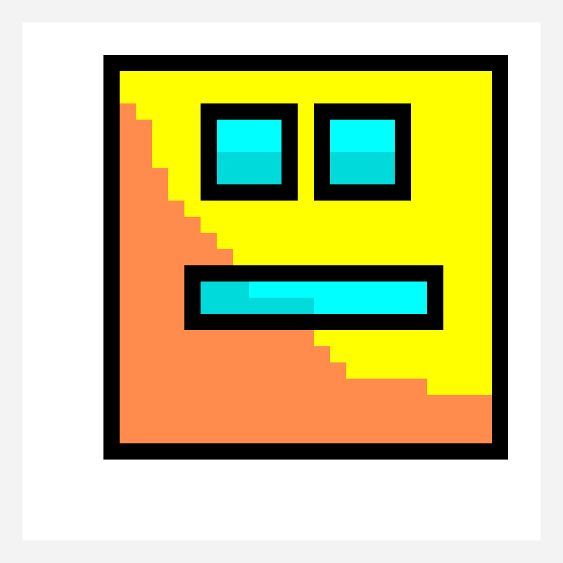 geometry dash pixel art pattern, 32×32 grid
