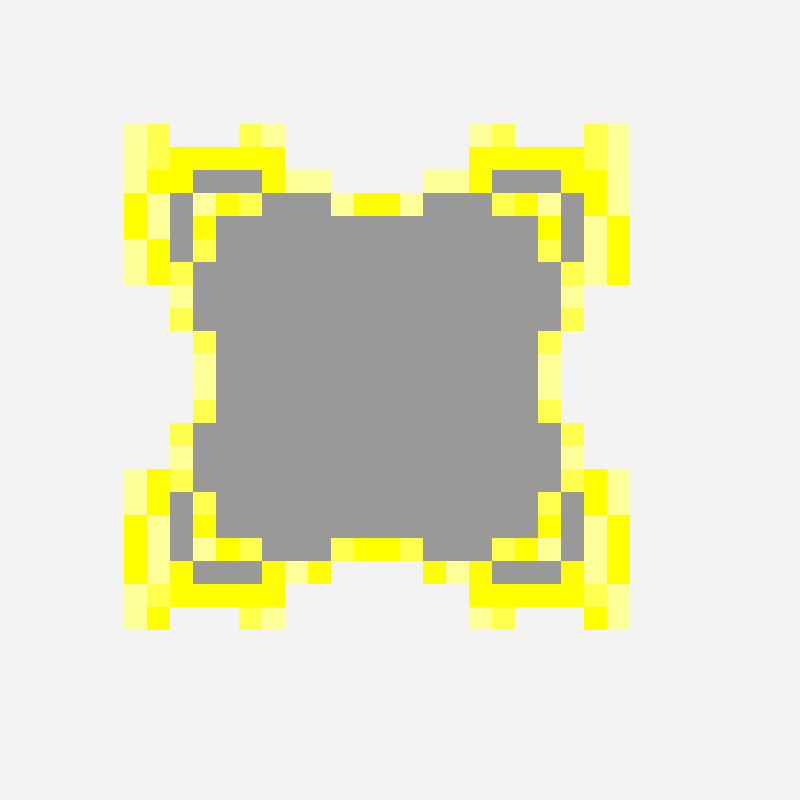 item frame pixel art pattern, 32×32 grid