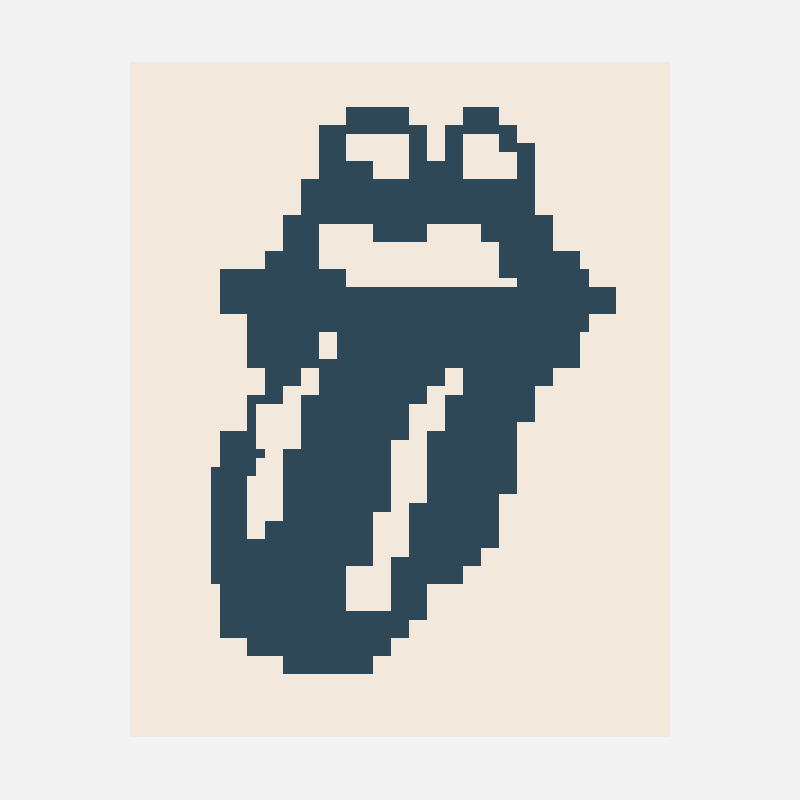 rolling stones mosaic crochet pattern, 60×75 grid