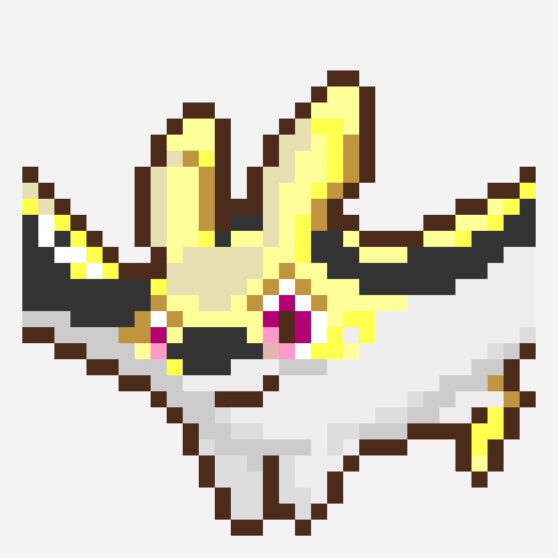 Celaray Lux Palworld Pixel Sprite pixel art pattern, 32×32 grid