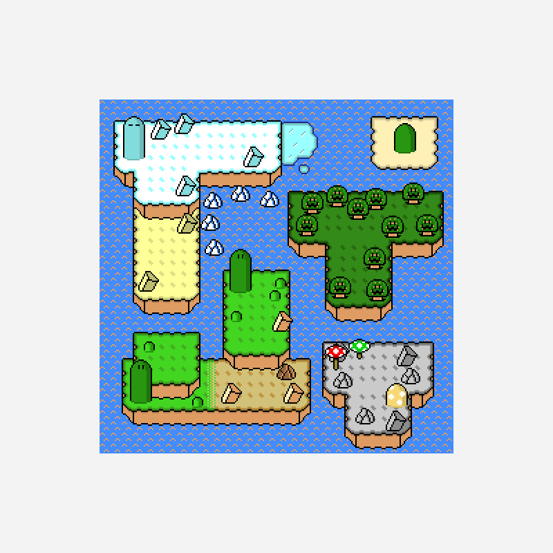 マリオワールド風マップ2 bead pattern