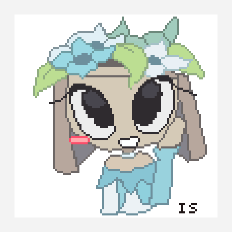 Bassie Bloomington pixel art pattern, 100×100 grid