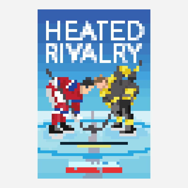 Heated Rivalry Cover cross stitch pattern, 40×60 grid