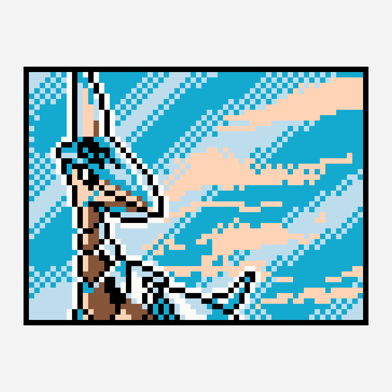 Skarmory 十字绣图案，64×48 格