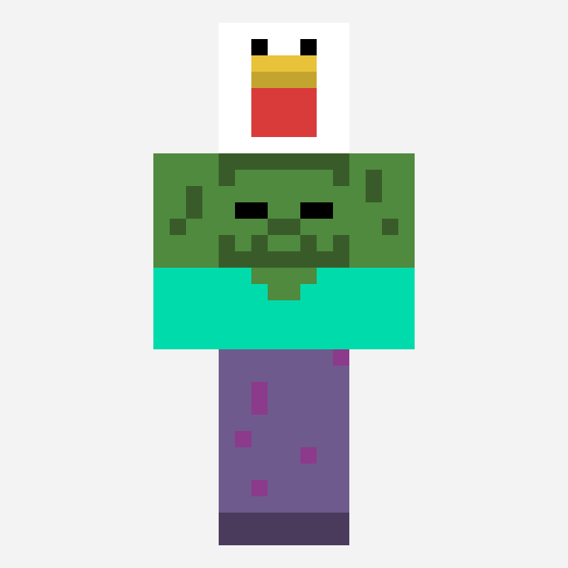 チキンジョッキー minecraft skin pattern, 64×64 grid