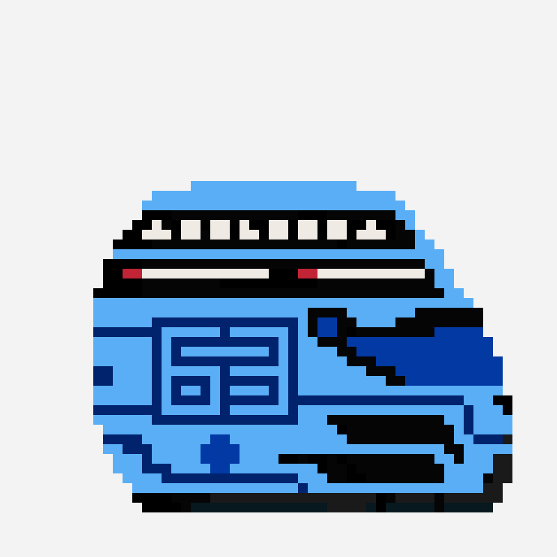 George Russell Helmet perler bead pattern, 50×50 grid