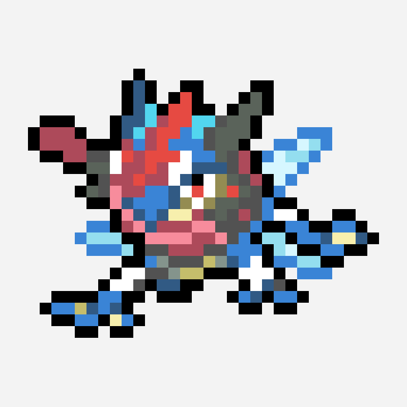 #0658 Greninja Ash bead pattern