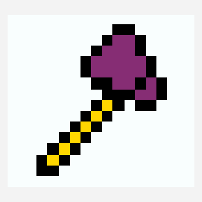 axe pd1 pixel art pattern, 123×113 grid